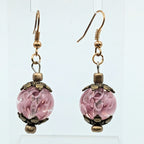 Decorative Purple Dangle Earrings image 2