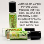 Japanese Zen Garden Perfume Oil | Fresh Green Tea Floral Scent | 7 ml Roll On image 1