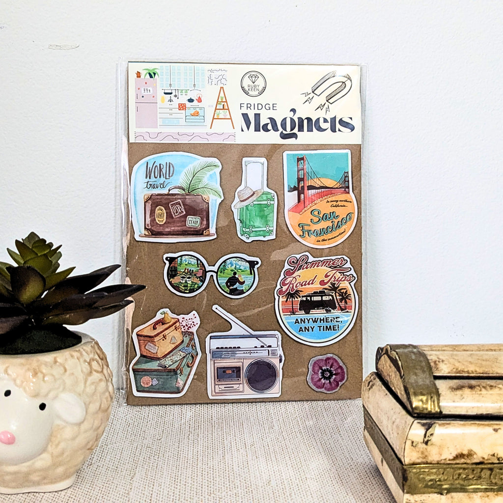Travel Fridge Magnets – California Vacation Decor – Road Trip Kitchen Magnets image 2