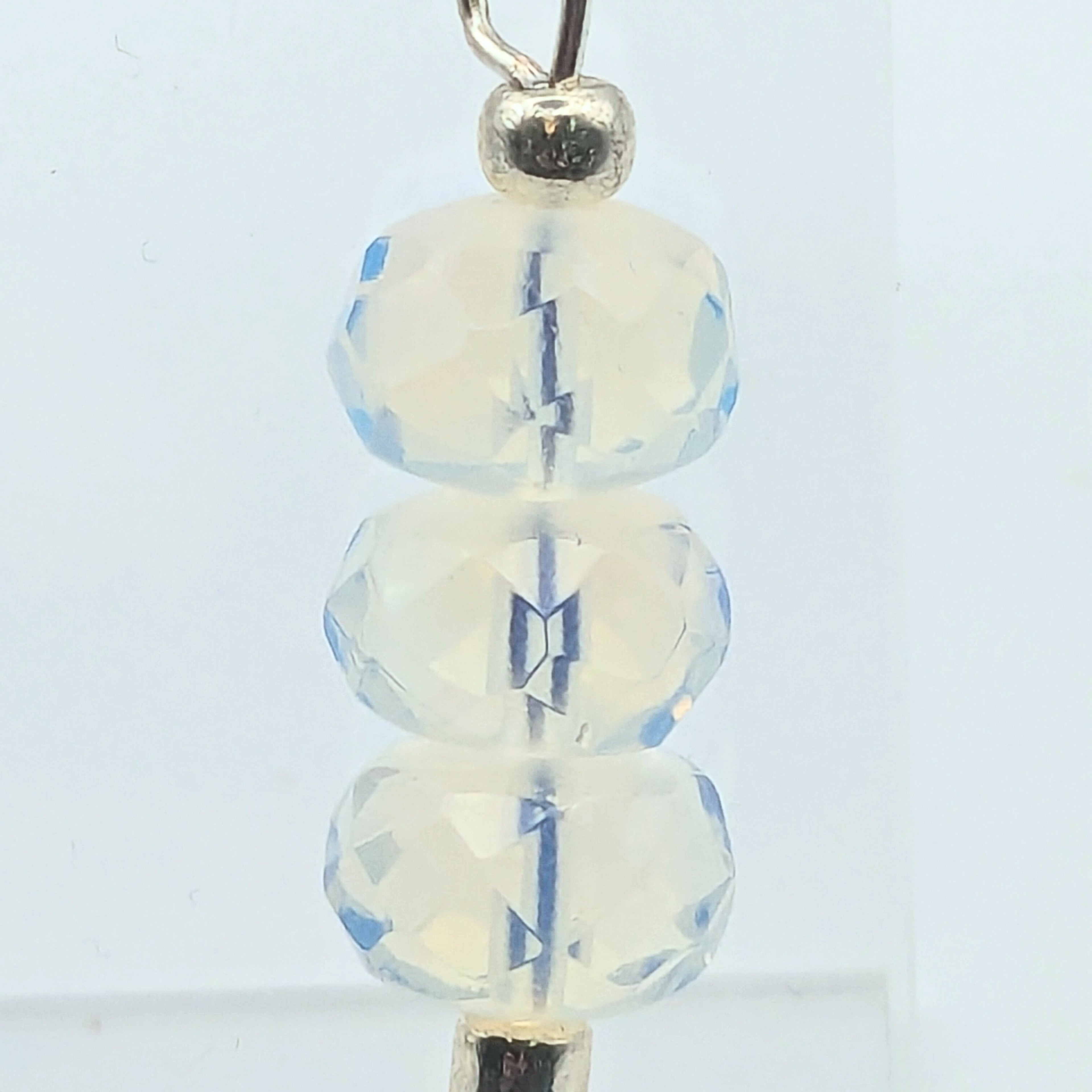 Clear Crystal Stacked Dangle Earrings image 3