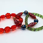 Beaded Bracelets for Women Trendy Jewelry Boho Beaded 3 Stacked Set image 3