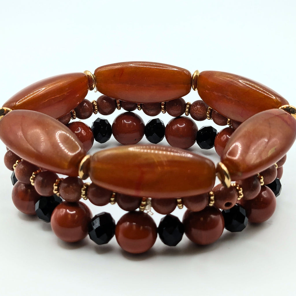 Beaded Bracelets for Women Jewelry Boho Beaded 3 Stacked Set image 0