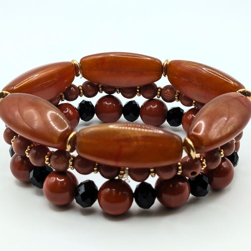 Beaded Bracelets for Women Jewelry Boho Beaded 3 Stacked Set image 0