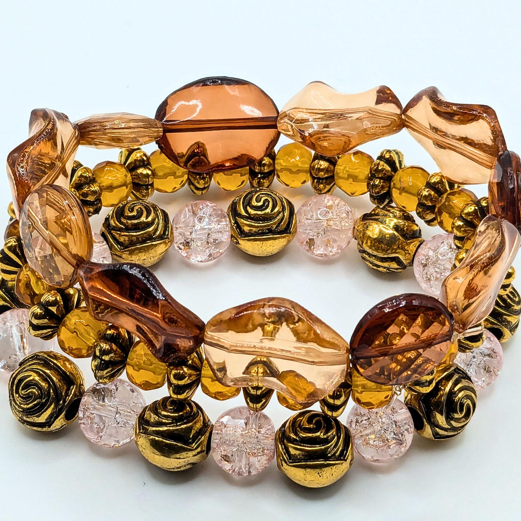 Beaded Bracelets for Women Jewelry Boho Beaded 3 Stacked Set image 2