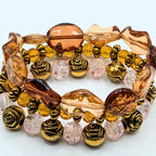 Beaded Bracelets for Women Jewelry Boho Beaded 3 Stacked Set image 2