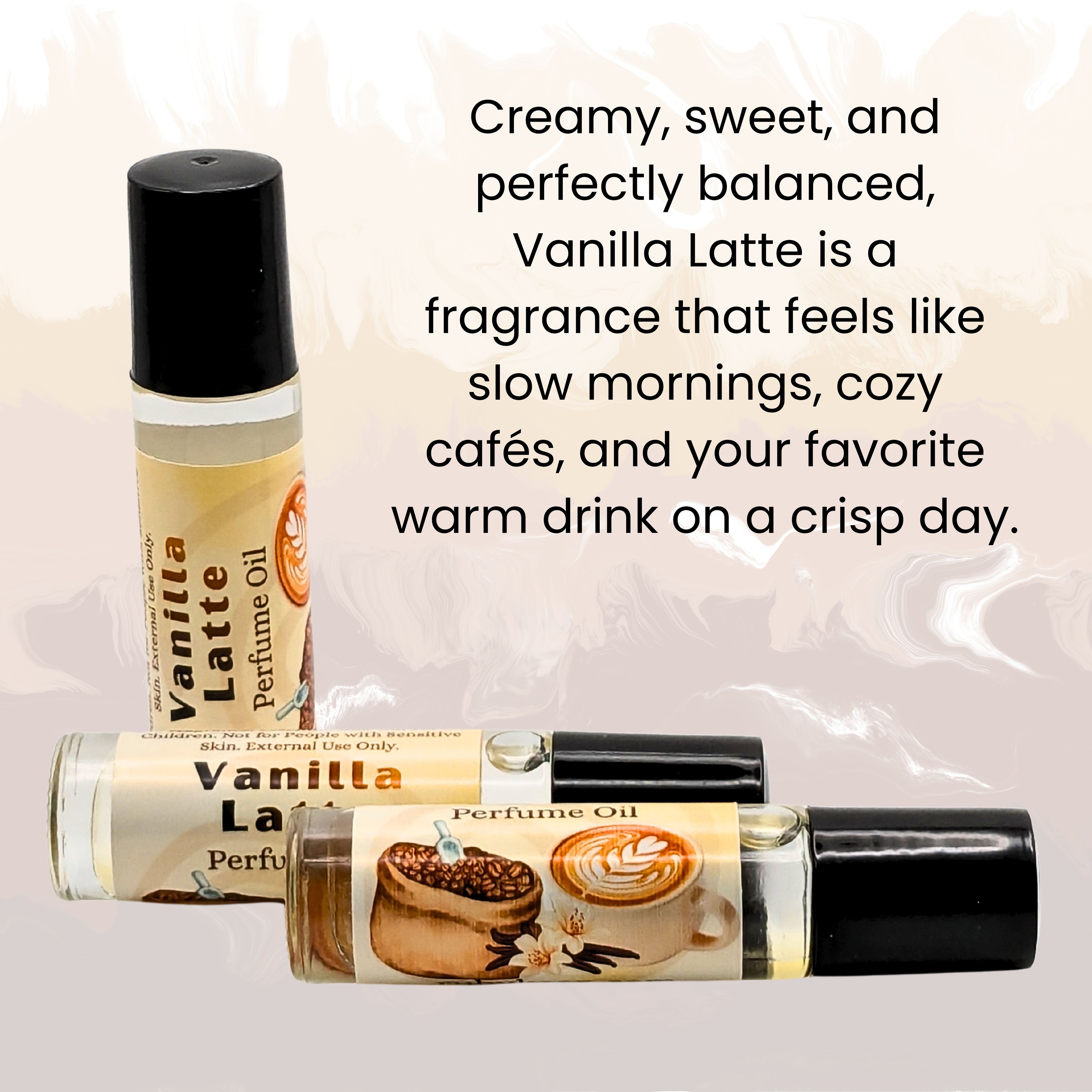 Vanilla Latte Perfume Oil | Coffee & Vanilla Fragrance | Espresso Scent Roll-On image 1