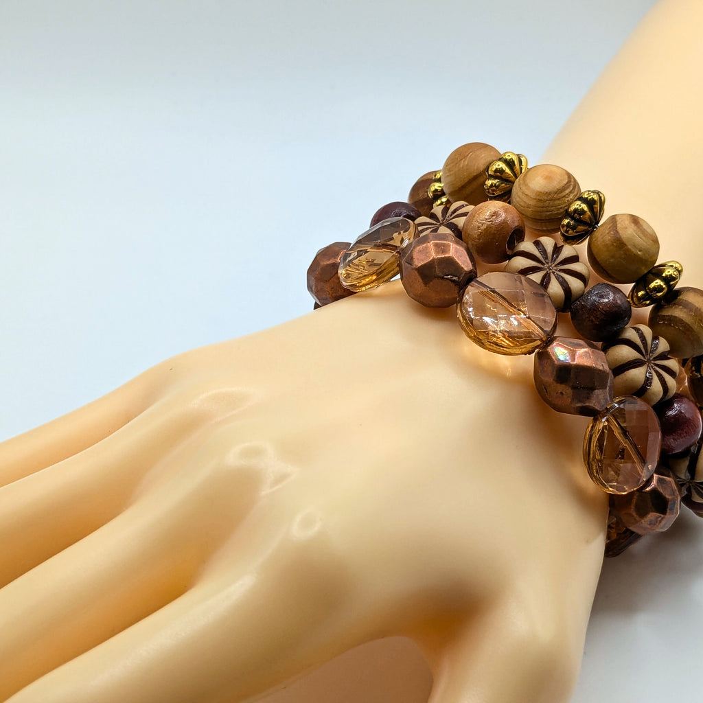 Beaded Bracelets for Women Jewelry Boho Beaded 3 Stacked Set image 1