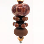 Brown Stacked Dangle Earrings image 3
