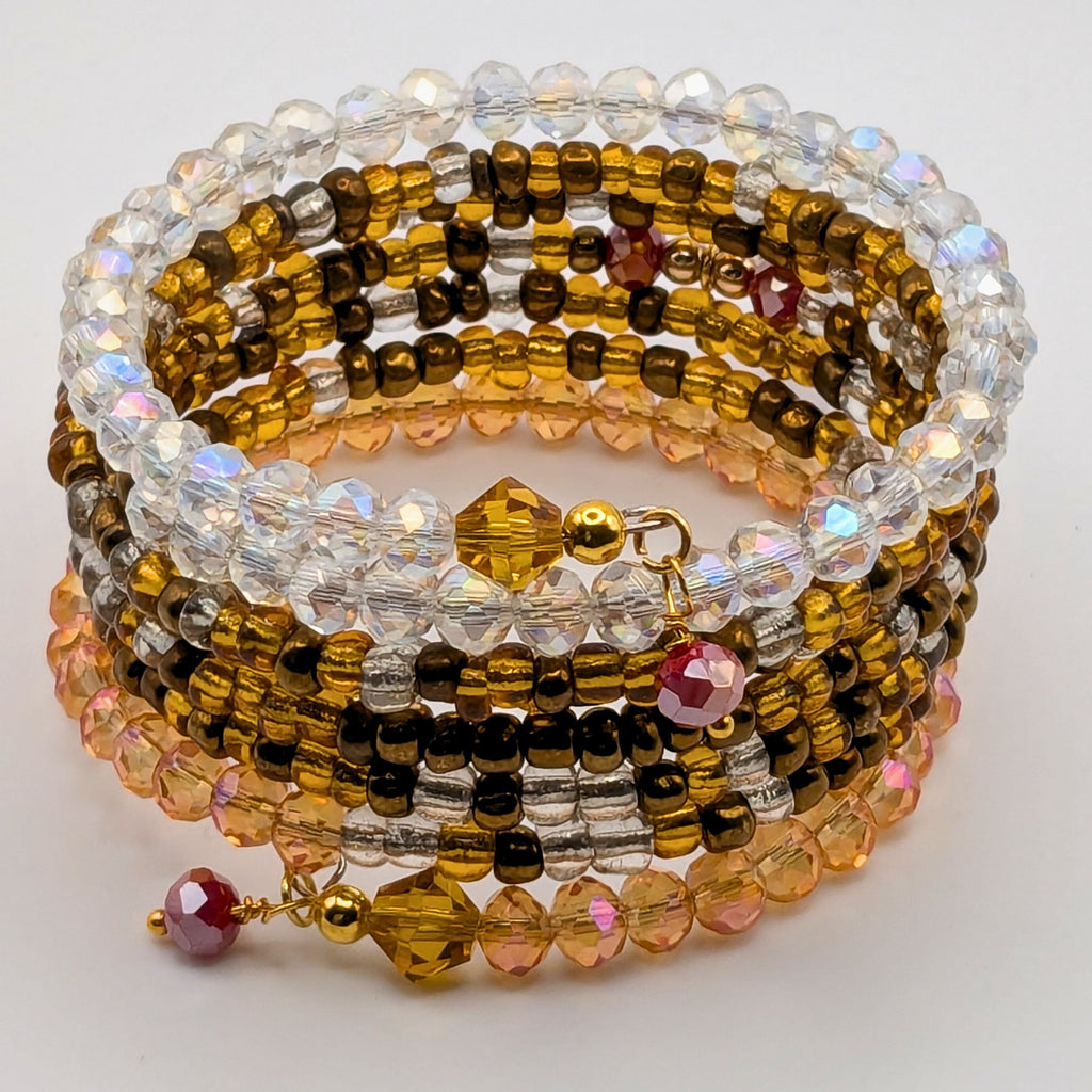 Beaded Cuff Bracelet With Vanilla Ice Cream Scoop image 2