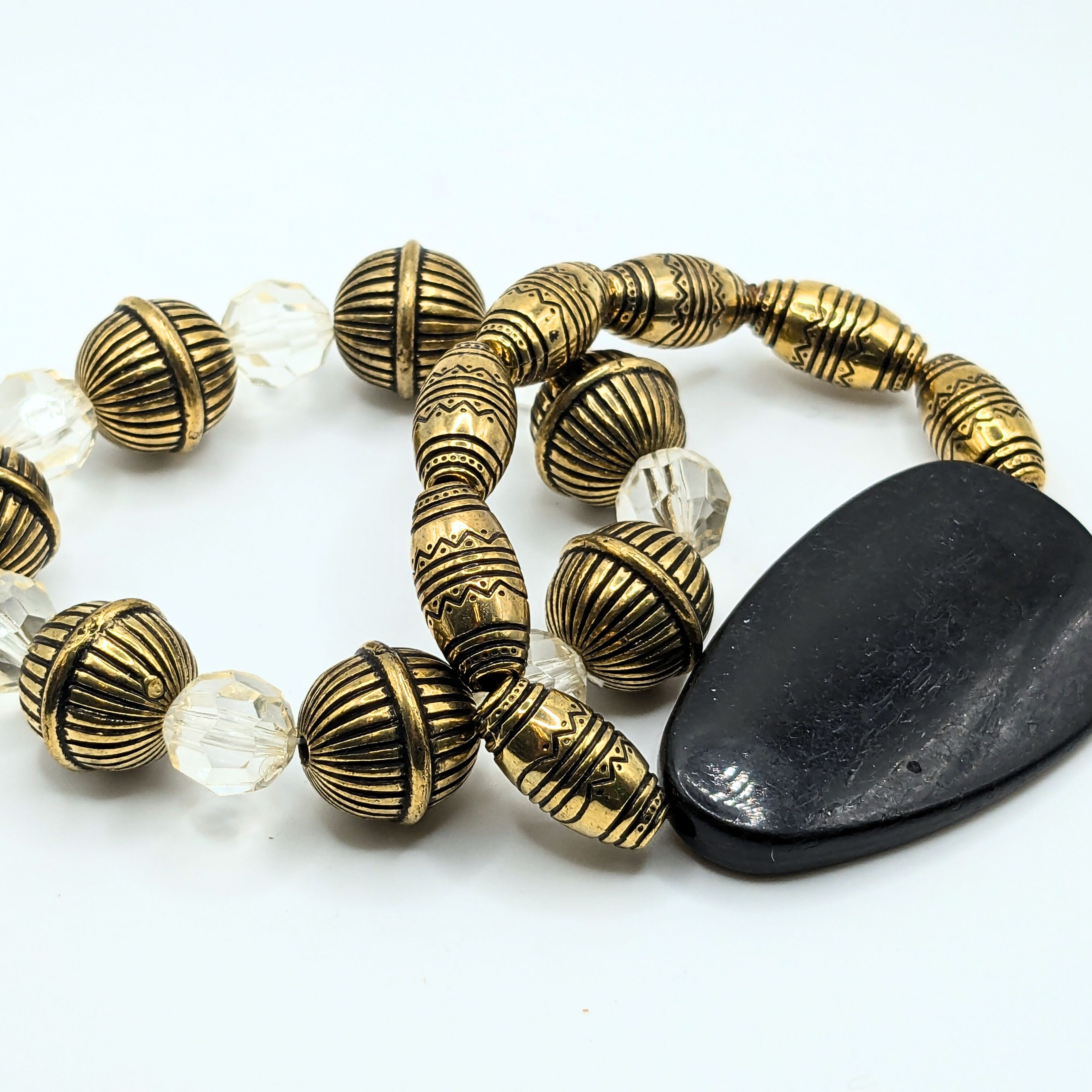 Chunky Beaded Bracelets for Women Jewelry Boho Beaded 2 Stacked Set image 0