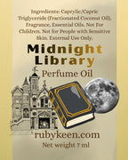 Midnight Library Perfume Oil | Dark Academia Fragrance | Leather, Tobacco image 3