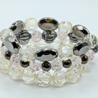 Silver Beaded Bracelets for Women Jewelry Boho Beaded 3 Stacked Set image 3