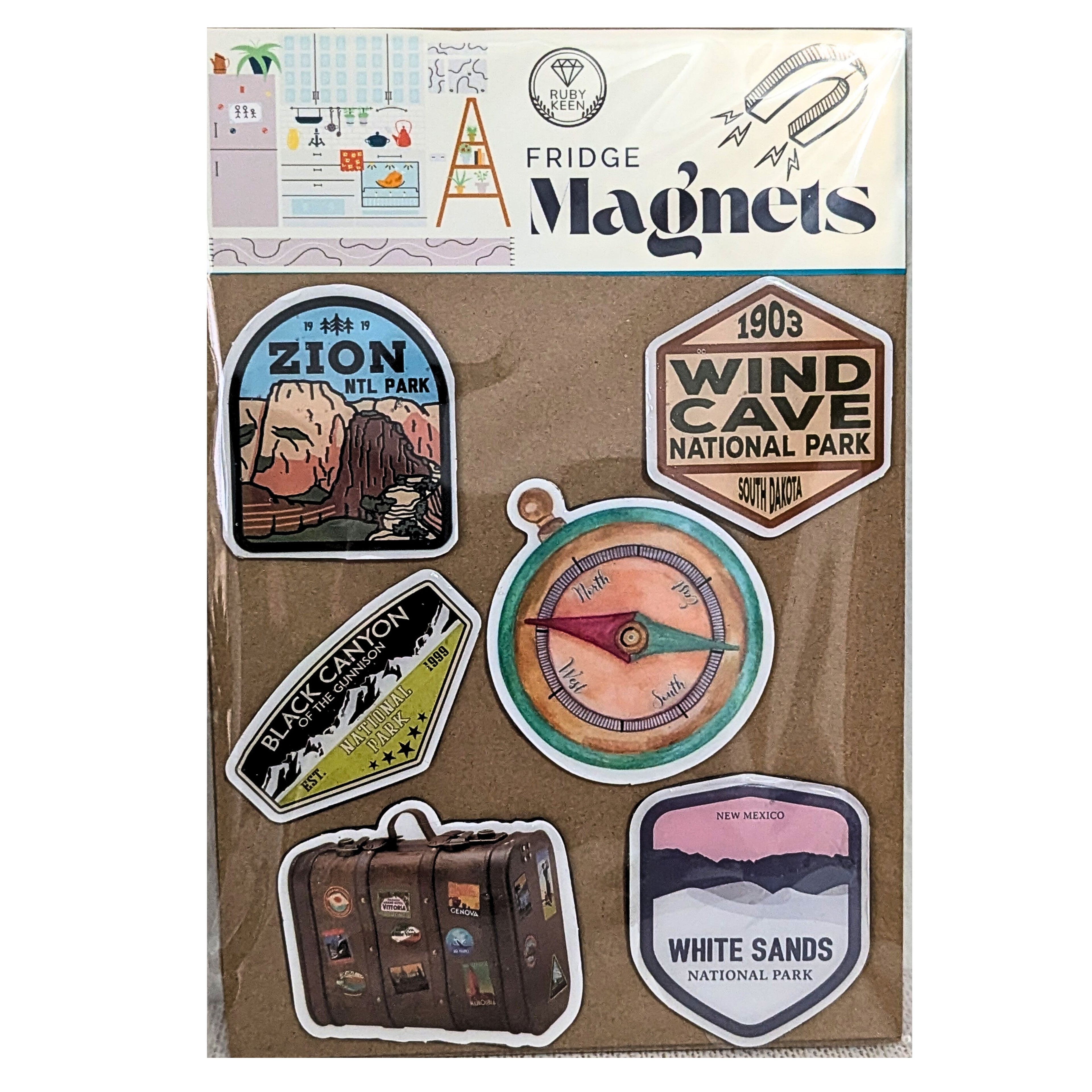 National Parks Fridge Magnets – Travel and Camping Decor - Road Trip image 0