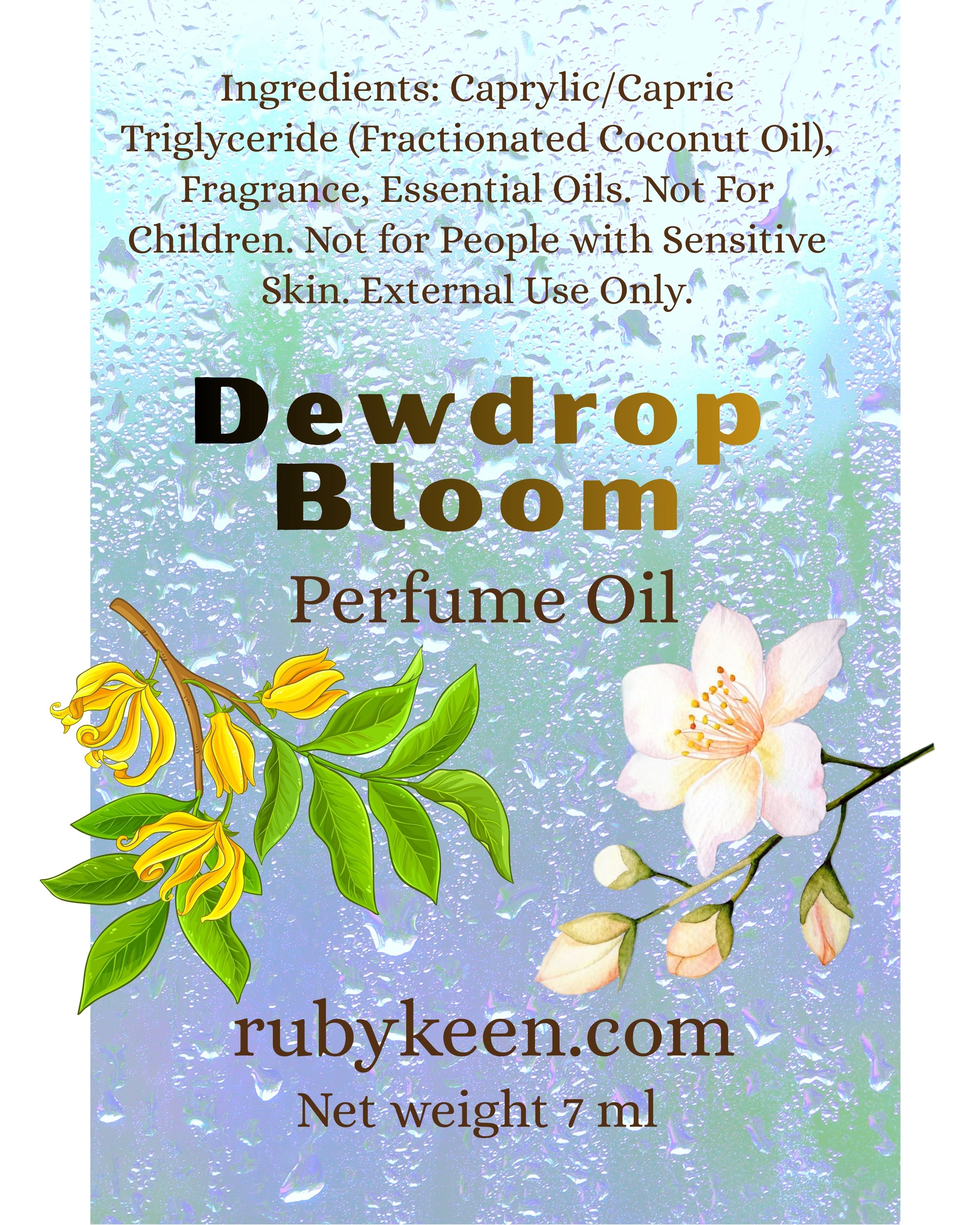 Dewdrop Bloom Perfume Oil | Pear Honey Floral Scent | 10ml Roll On Fragrance image 2
