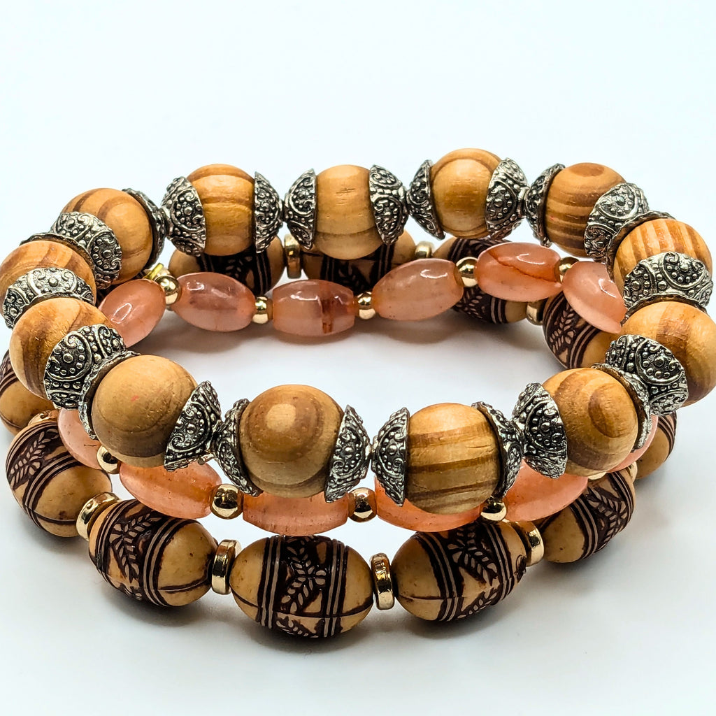 Beaded Bracelets for Women Jewelry Boho Beaded 3 Stacked Set image 1