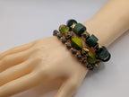 Green Beaded Bracelets for Women Jewelry Boho Beaded 3 Stacked Set image 0