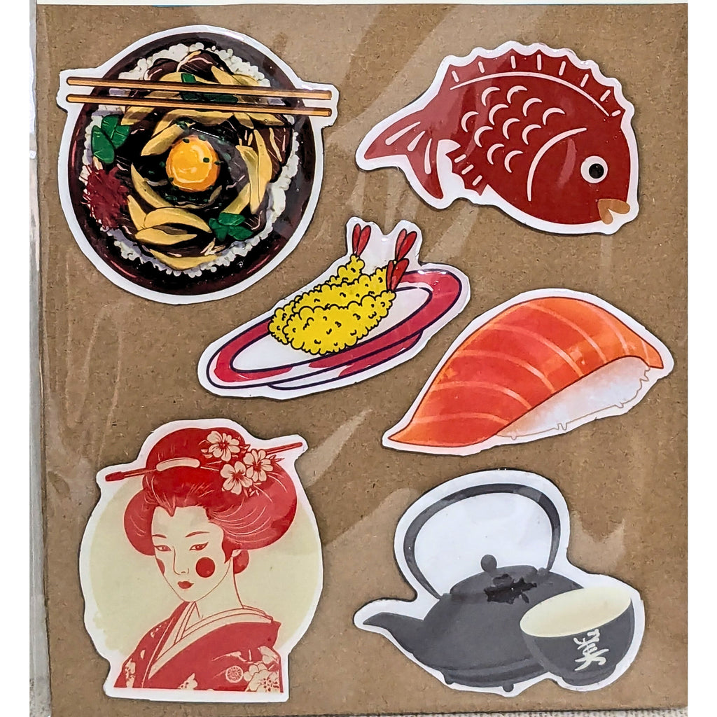 Japanese Geisha Themed Fridge Magnets Kitchen Decor Miniature Food Magnets image 1