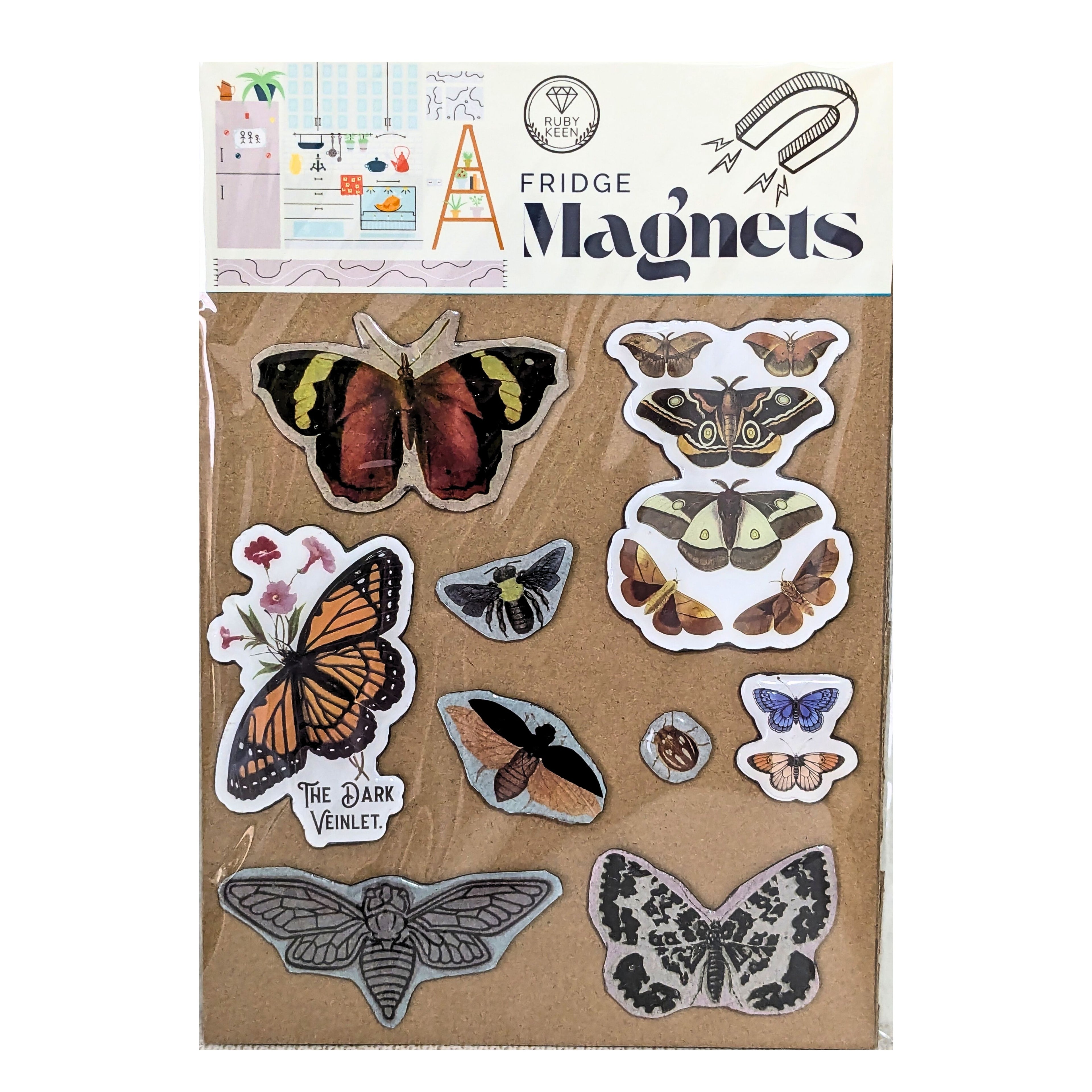 Nature Themed Fridge Magnets Kitchen Decor Butterfly Magnets image 0