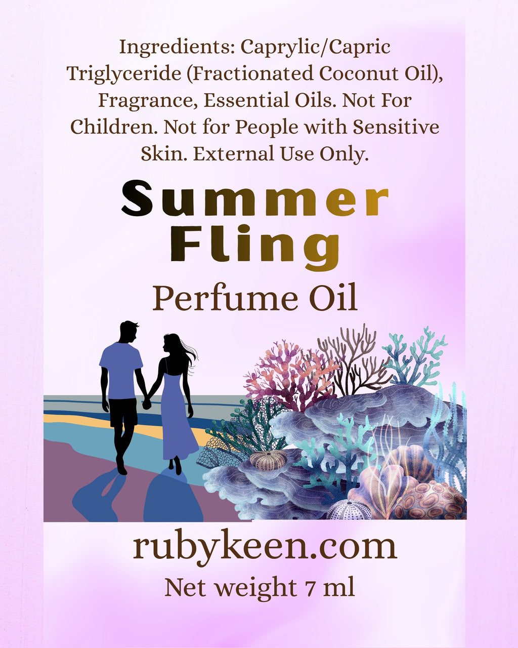 Summer Fling Perfume Oil | Ocean and Sea Salt Fragrance | Amber & Bonfire Scent image 5