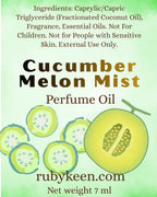 Cucumber Melon Perfume Oil | Green Tea, Fresh Scent | 7ml Rollerball image 2