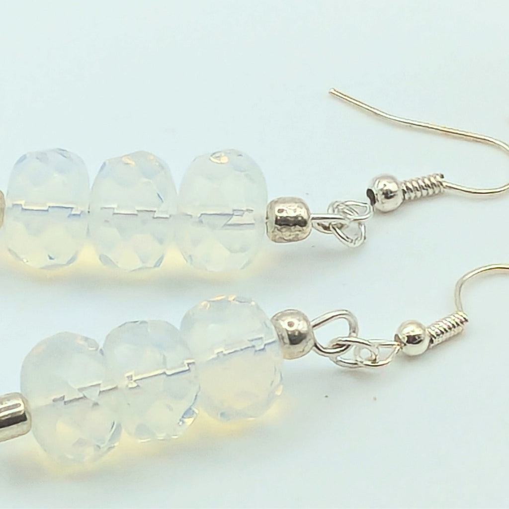 Clear Crystal Stacked Dangle Earrings image 0