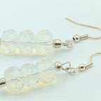 Clear Crystal Stacked Dangle Earrings image 0