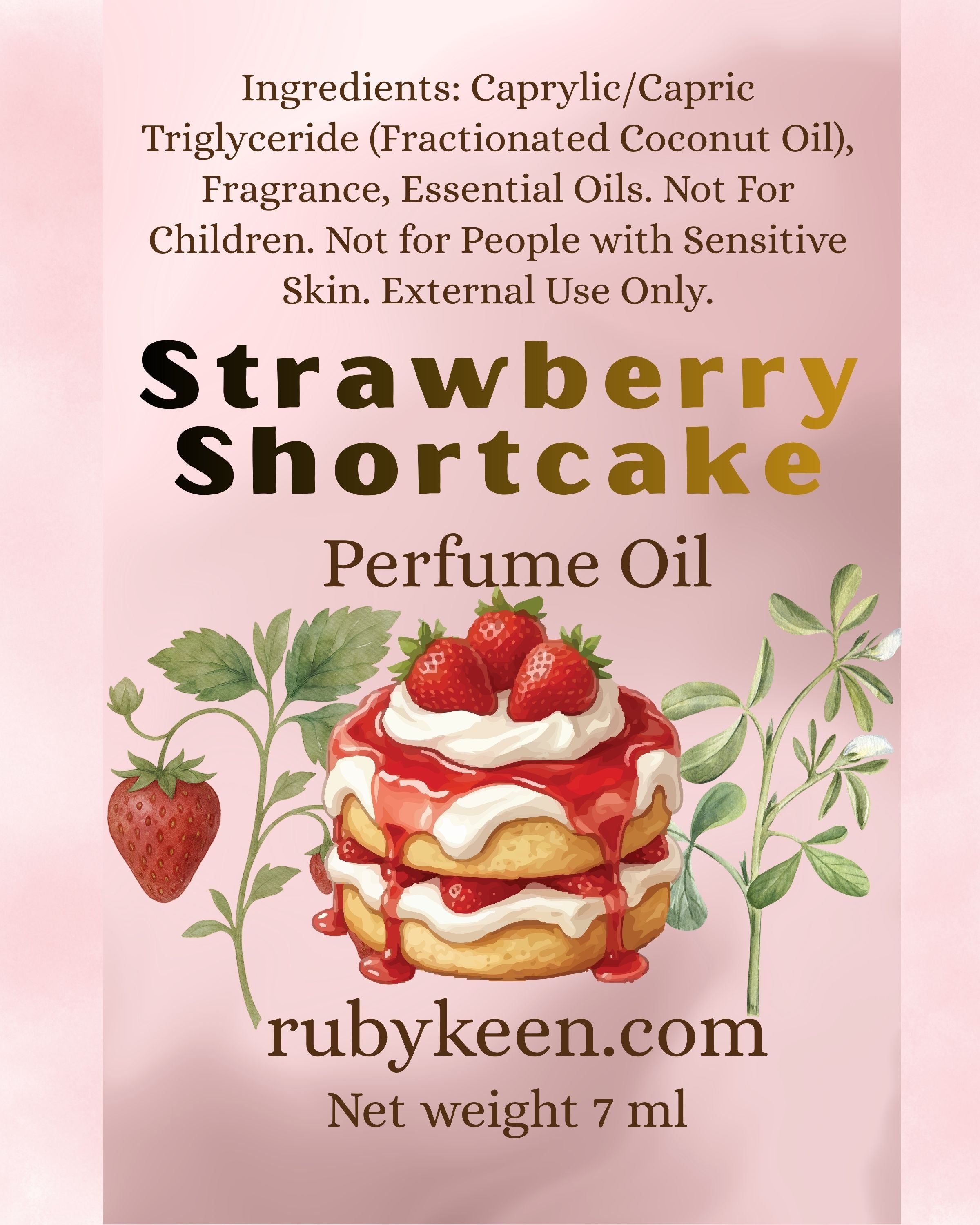 Strawberry Shortcake Perfume Oil | Sweet Fruit and Vanilla Bakery Scent (7ml) image 3