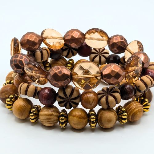 Beaded Bracelets for Women Jewelry Boho Beaded 3 Stacked Set image 0