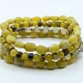 Lime Green Beaded Bracelets for Women Jewelry Boho Beaded 4 Stacked Set image 0