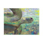 Tropical Sea Turtle Watercolor Poster, Underwater Turtle Wall Art, Ocean Fine Art Print, Tropical Beach Decor, Sea Life Gift