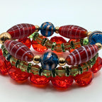 Beaded Bracelets for Women Trendy Jewelry Boho Beaded 3 Stacked Set image 1