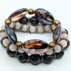 Mixed Beaded Bracelets for Women Jewelry Boho Beaded 3 Stacked Set image 4