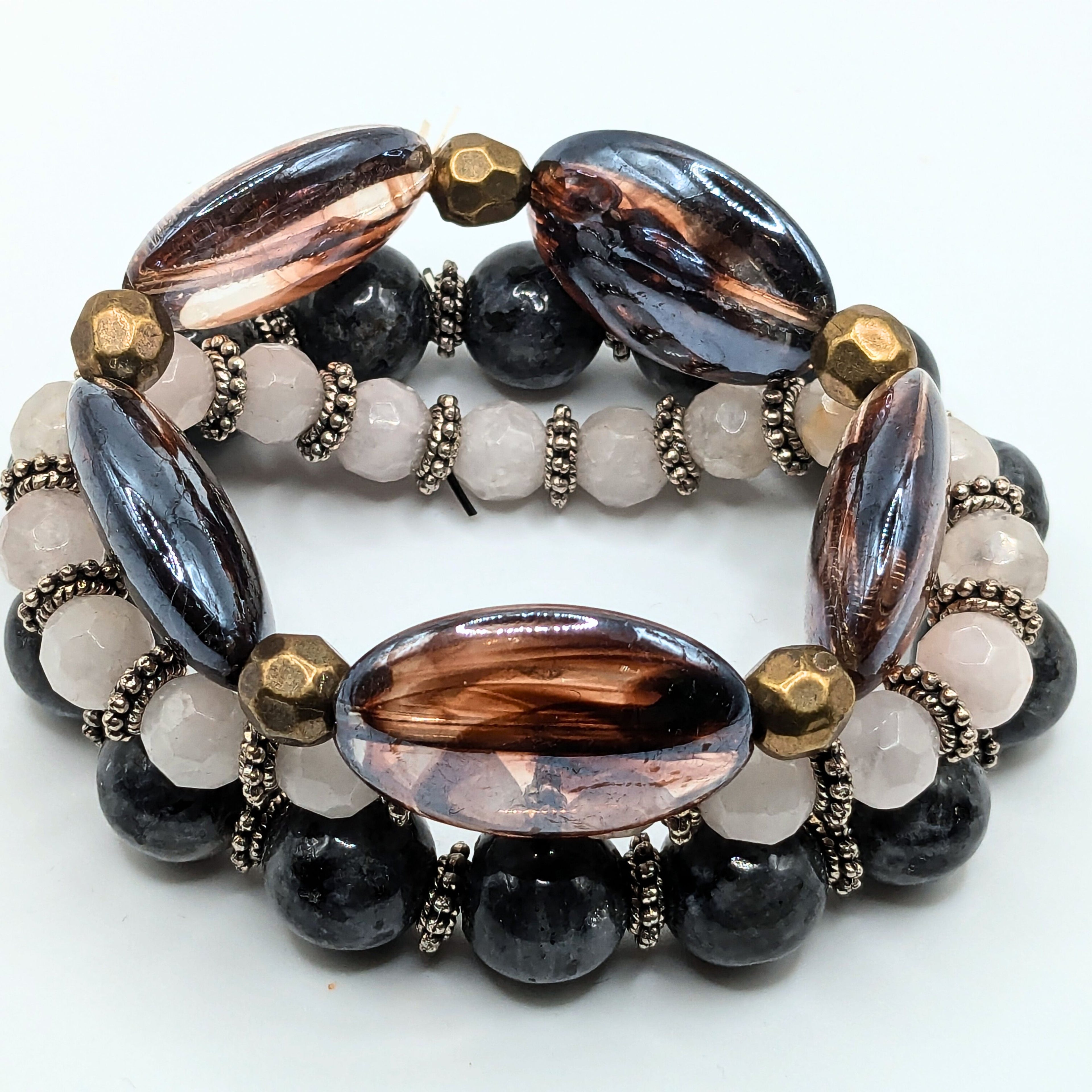 Mixed Beaded Bracelets for Women Jewelry Boho Beaded 3 Stacked Set image 4
