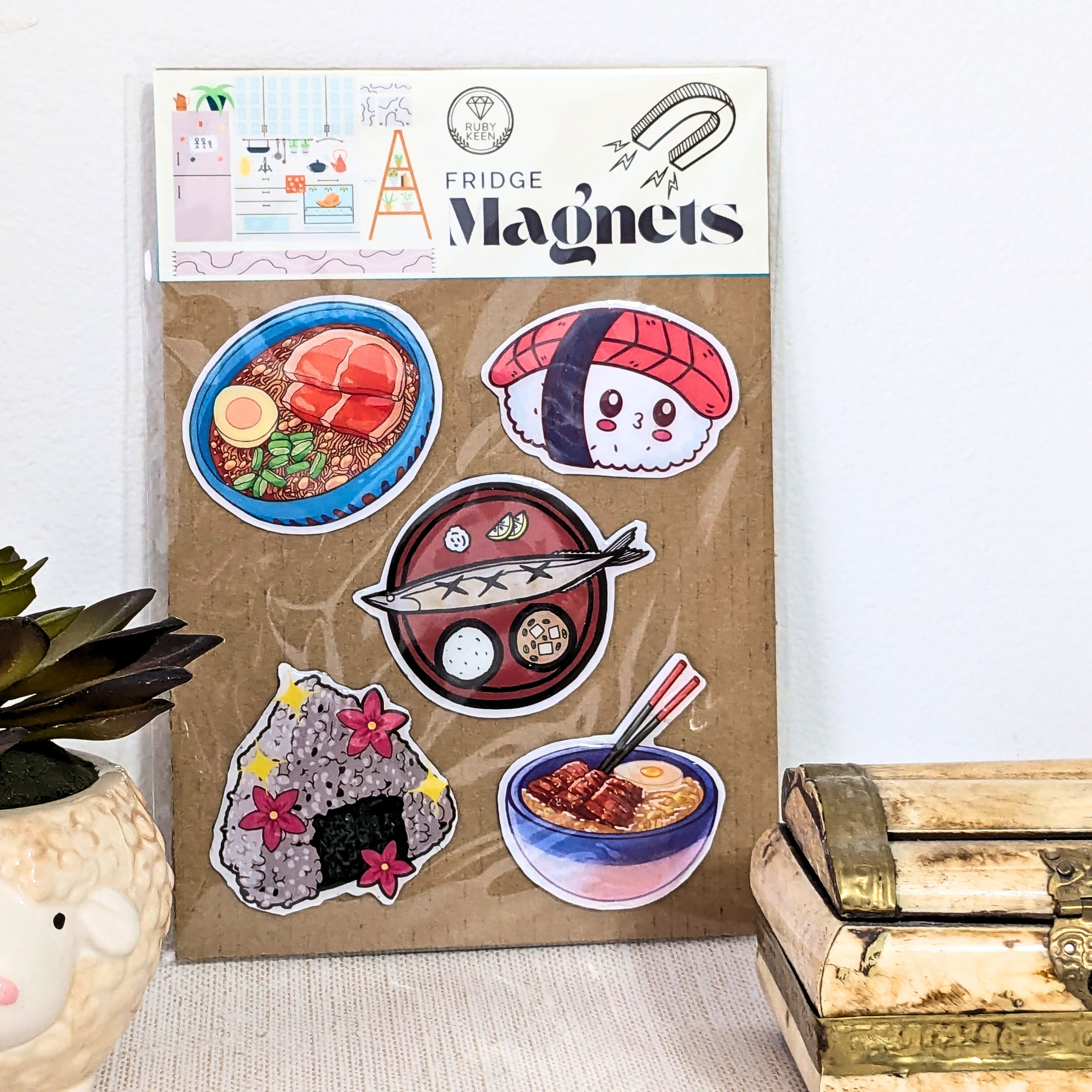 Japanese Food Themed Fridge Magnets Kitchen Decor Miniature Food Magnets image 2