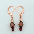 Pink Dainty Dangle Earrings image 2