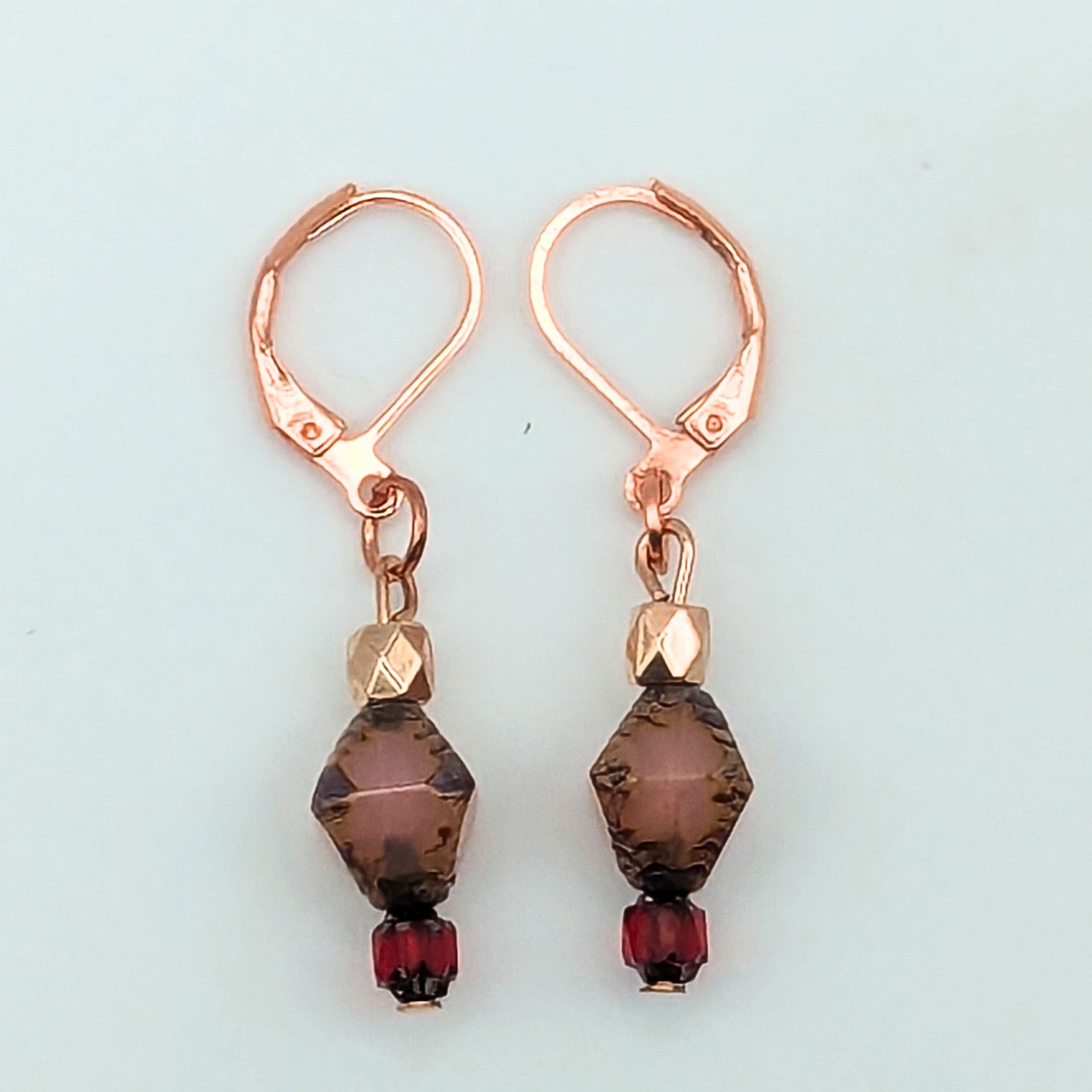 Pink Dainty Dangle Earrings image 2