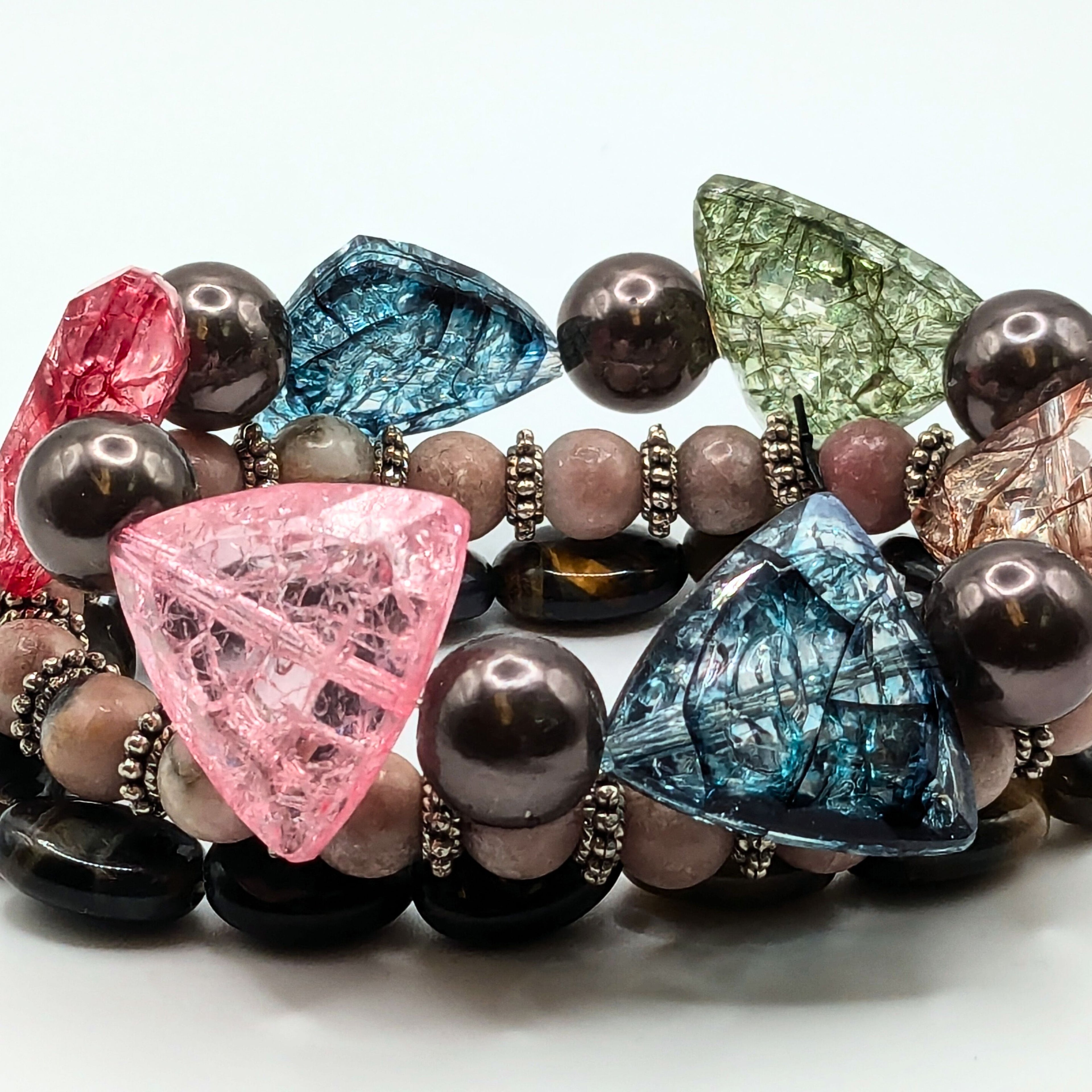Beaded Bracelets for Women Jewelry Boho Beaded 3 Stacked Set image 2