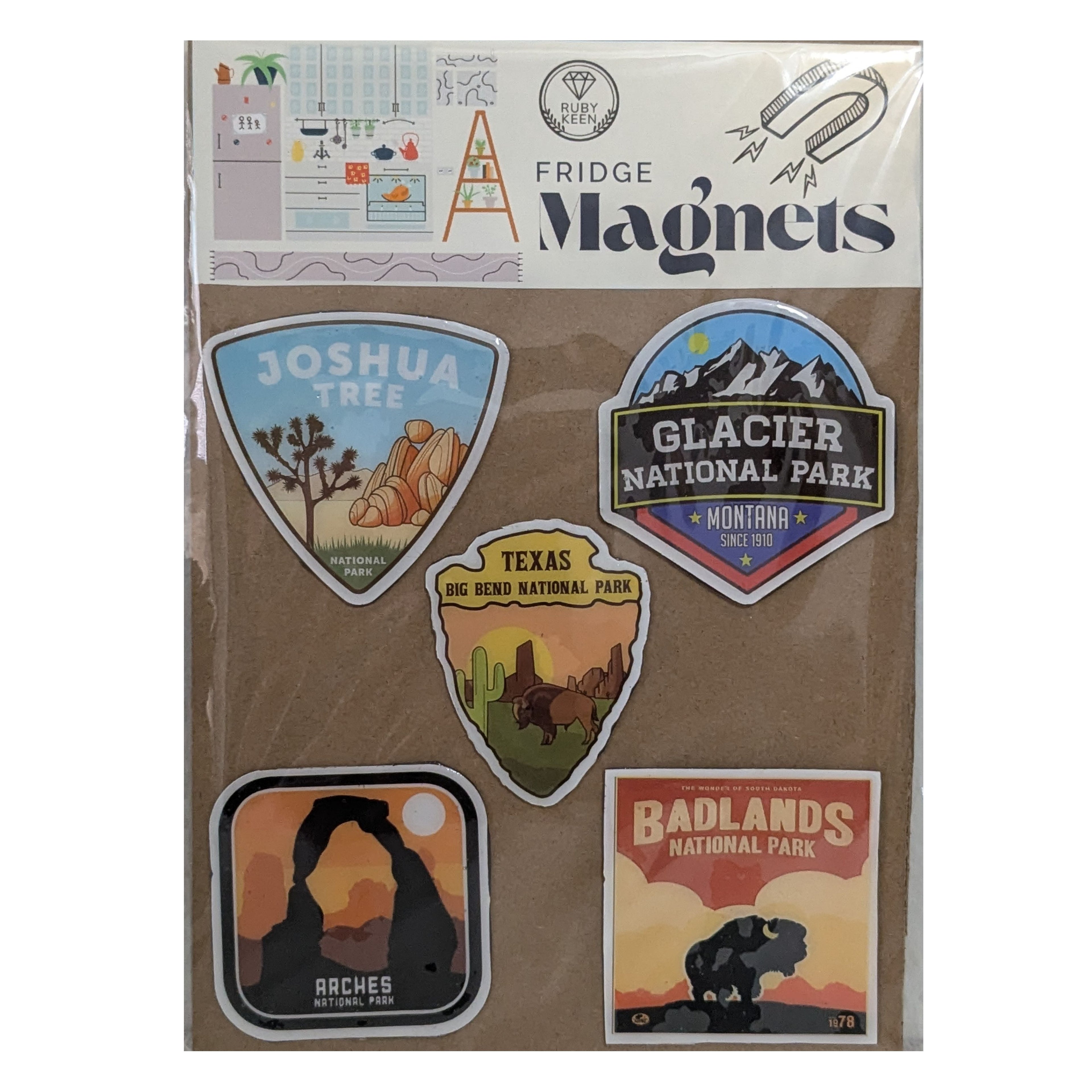 Travel Fridge Magnets – National Parks Camping Decor – Road Trip Kitchen Magnets image 0