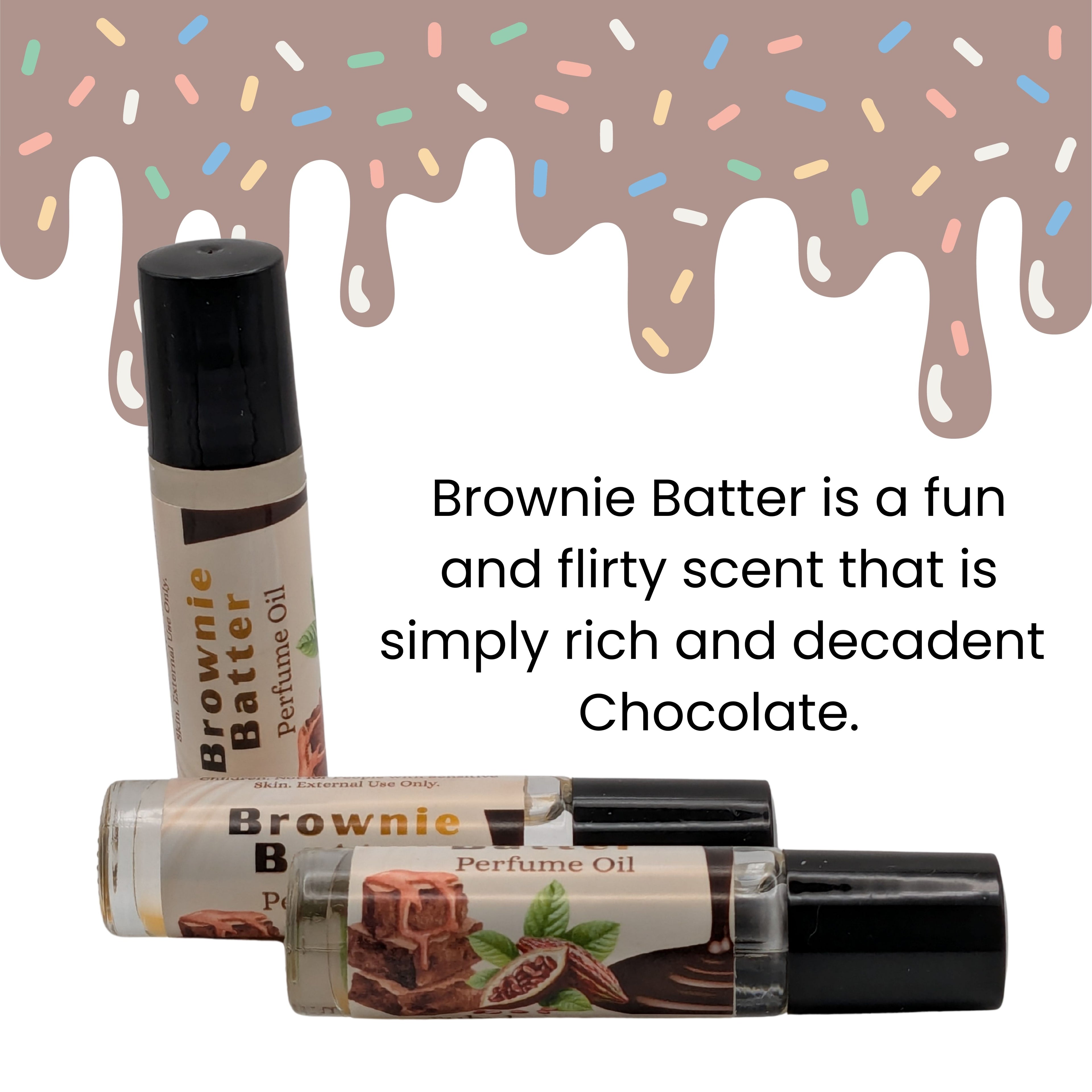 Brownie Batter Perfume Oil | Chocolate Gourmand Layering Scent | 7ml Roll On image 1