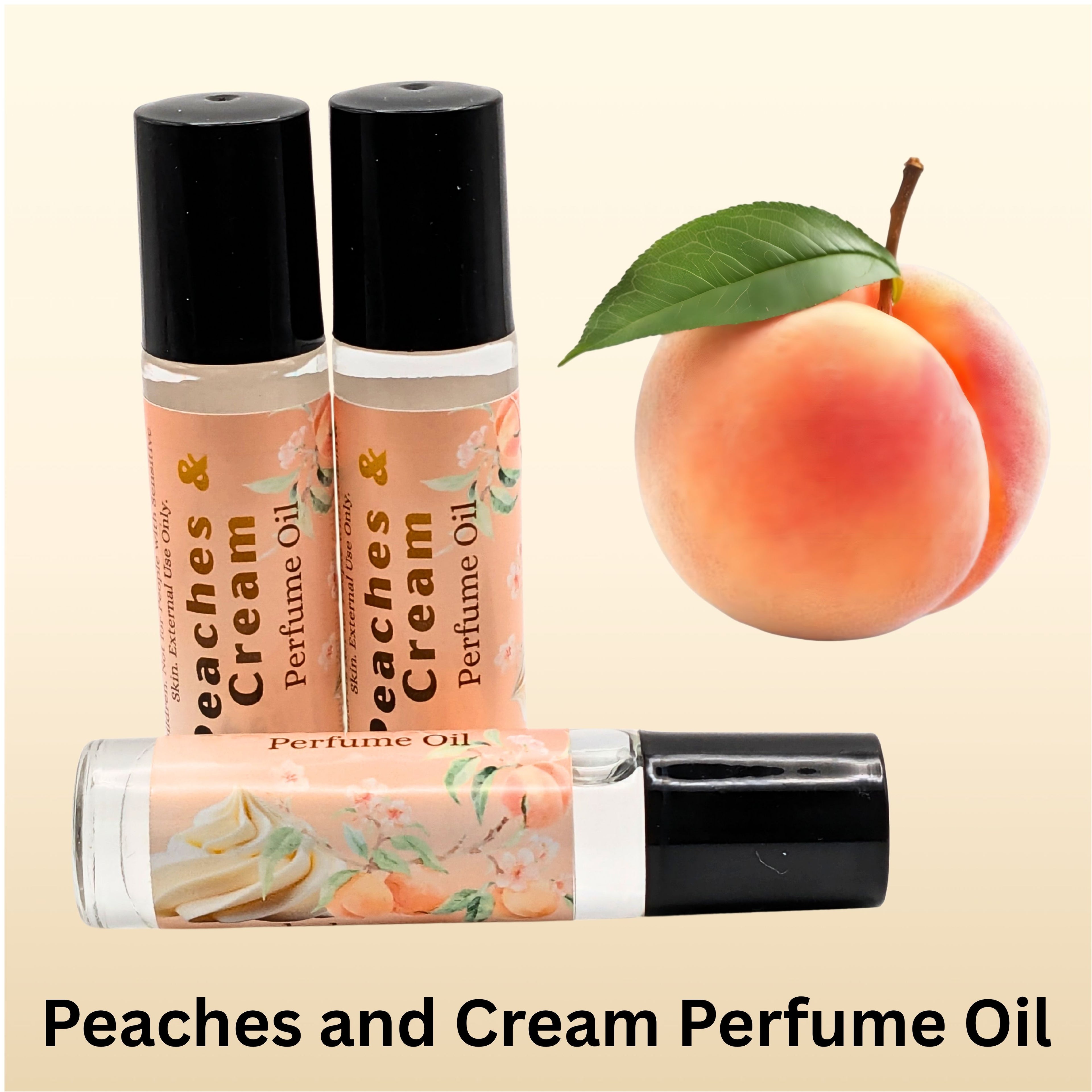 Peaches and Cream Perfume Oil | Sweet Peach Fragrance | Creamy Gourmand Scent image 0
