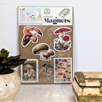 Nature Mushroom Fridge Magnets – Woodland Botanical Kitchen Decor image 2
