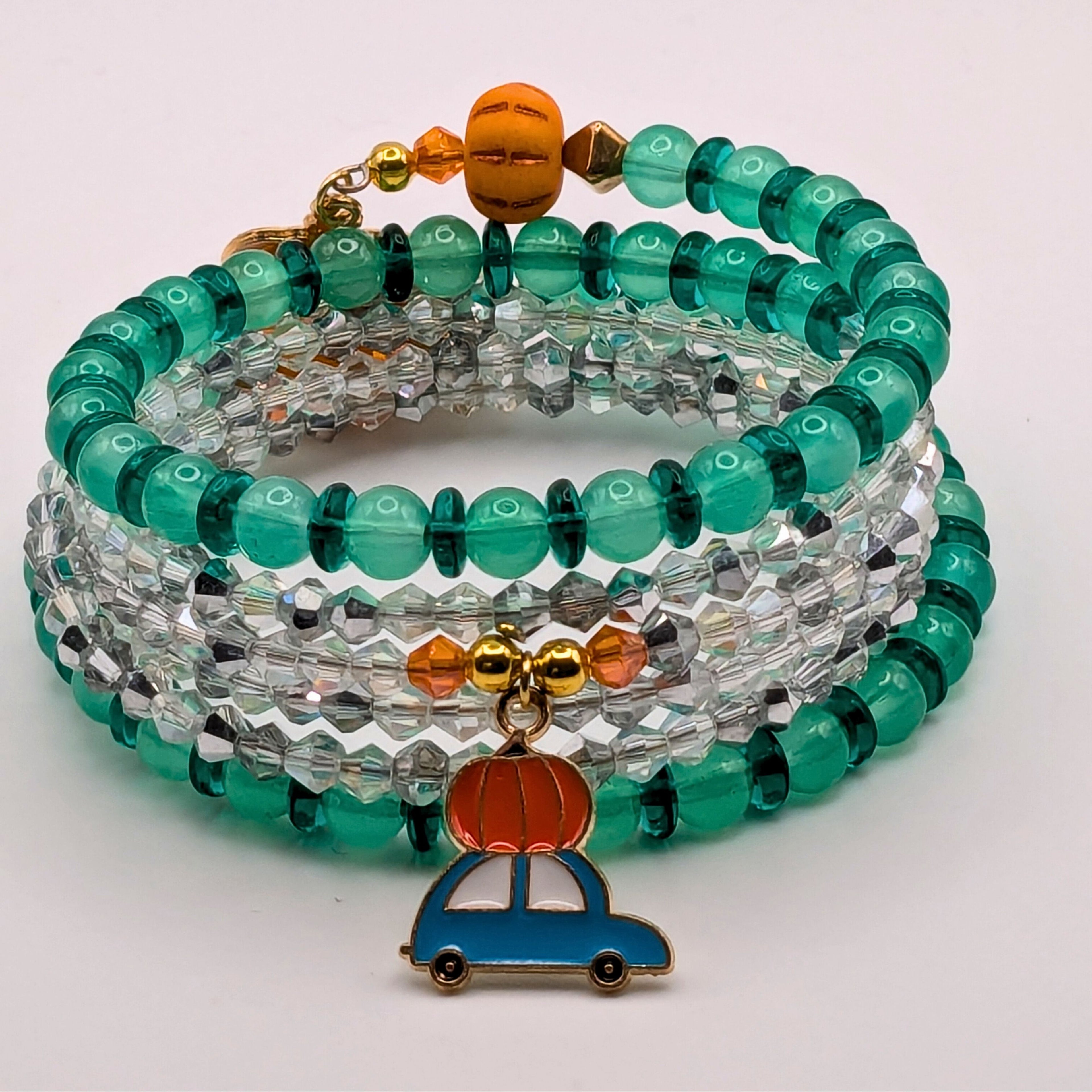 Traveling With Pumpkins Beaded Wrap Bracelet image 3