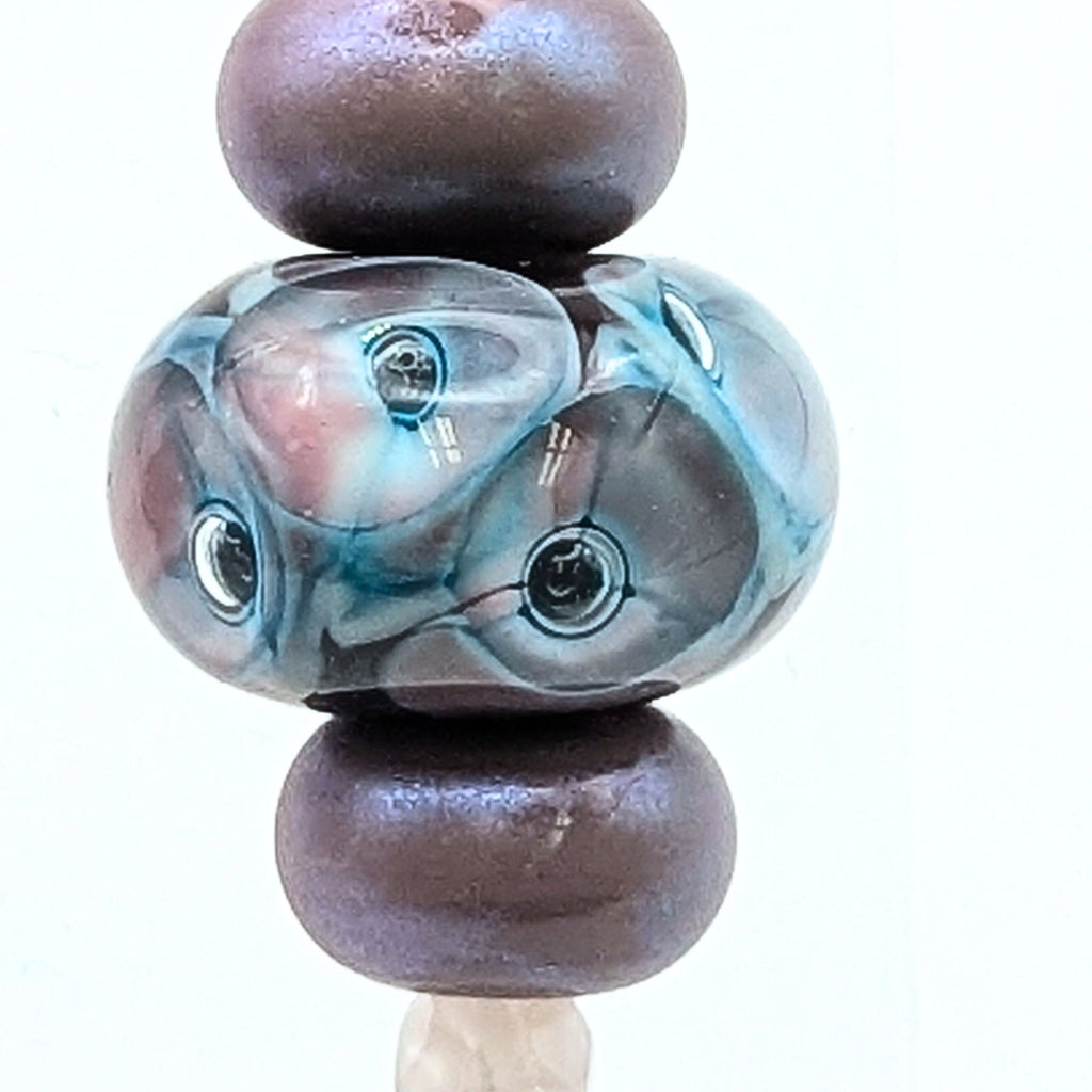 Purple Marbled Dangle Earrings image 1