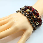 Mixed Beaded Bracelets for Women Jewelry Boho Beaded 4 Stacked Set image 0
