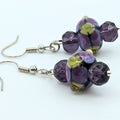 Purple And Lime Dangle Earrings image 0