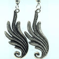 Long Silver Dangle Earrings image 0