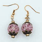Decorative Purple Dangle Earrings image 1