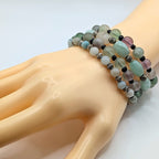 Gemstone Beaded Bracelets for Women Jewelry Boho Beaded 4 Stacked Set image 0