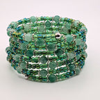 Chunky 7 Layer Beaded Wrap Cuff Bracelet image 2