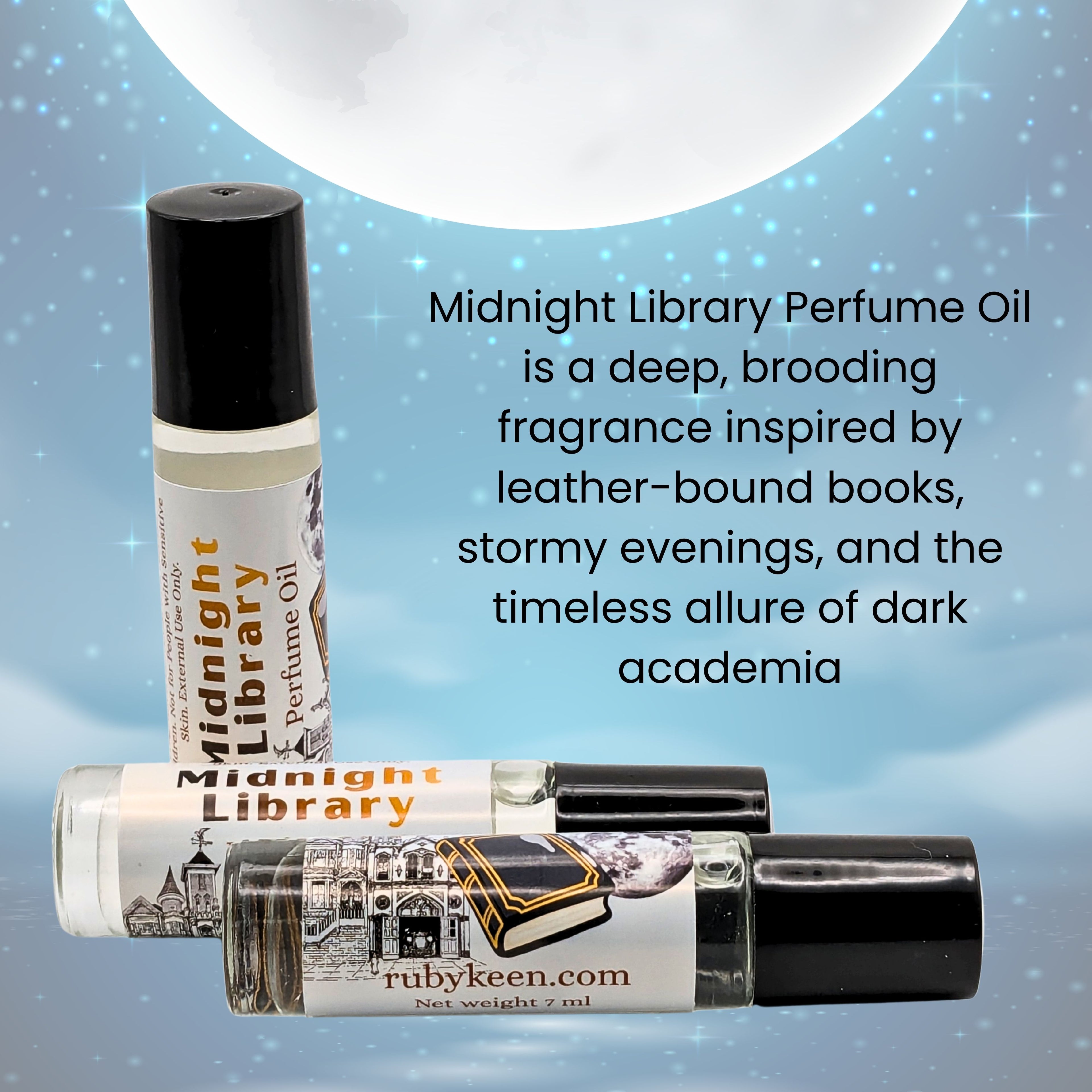 Midnight Library Perfume Oil | Dark Academia Fragrance | Leather, Tobacco image 1